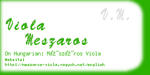 viola meszaros business card